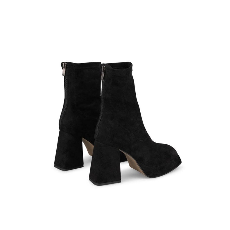 Bottines Alma En Pena Square Embout Heel Noir Femme | LWA-86785415